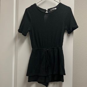 Pink Lily - Black Cotton Romper
